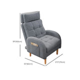 Yellow Cotton Linen Convertible Chair with Storage #size
