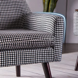 Yellow Cotton Linen Fixed Back Arm Chair with Slipcover Image - 10