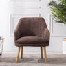 Yellow Flannel Sloped Arms Fixed Back Lounge Chair Image - 13