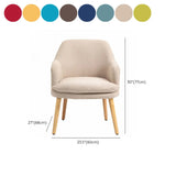 Yellow Flannel Sloped Arms Fixed Back Lounge Chair #size