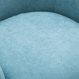 Yellow Flannel Sloped Arms Fixed Back Lounge Chair Image - 7
