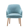Yellow Flannel Sloped Arms Fixed Back Lounge Chair Image - 9