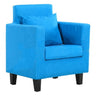 Yellow Linen Square Arm Removable Cushions Arm Chair Image - 11