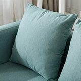Yellow Linen Square Arm Removable Cushions Arm Chair Image - 3