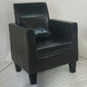 Yellow Linen Square Arm Removable Cushions Arm Chair Image - 4