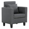 Yellow Linen Square Arm Removable Cushions Arm Chair Image - 6