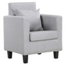 Yellow Linen Square Arm Removable Cushions Arm Chair Image - 7