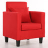Yellow Linen Square Arm Removable Cushions Arm Chair Image - 8