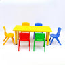 Yellow Rectangular Waterproof Toddler Table Cahir Set Image - 7