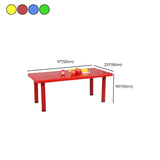 Yellow Rectangular Waterproof Toddler Table Cahir Set #size