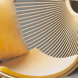 Yellow Skin-Friendly Velvet Fixed Back Papasan Chair Image - 11