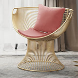 Yellow Skin-Friendly Velvet Fixed Back Papasan Chair Image - 7