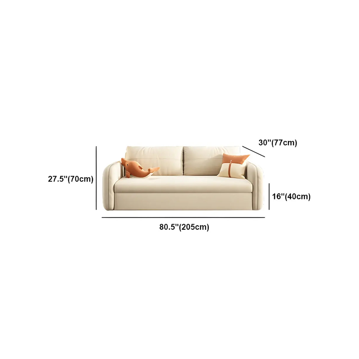 Yellow Velvet Square Arm Sleeper Sofa with Storage Image - 12
