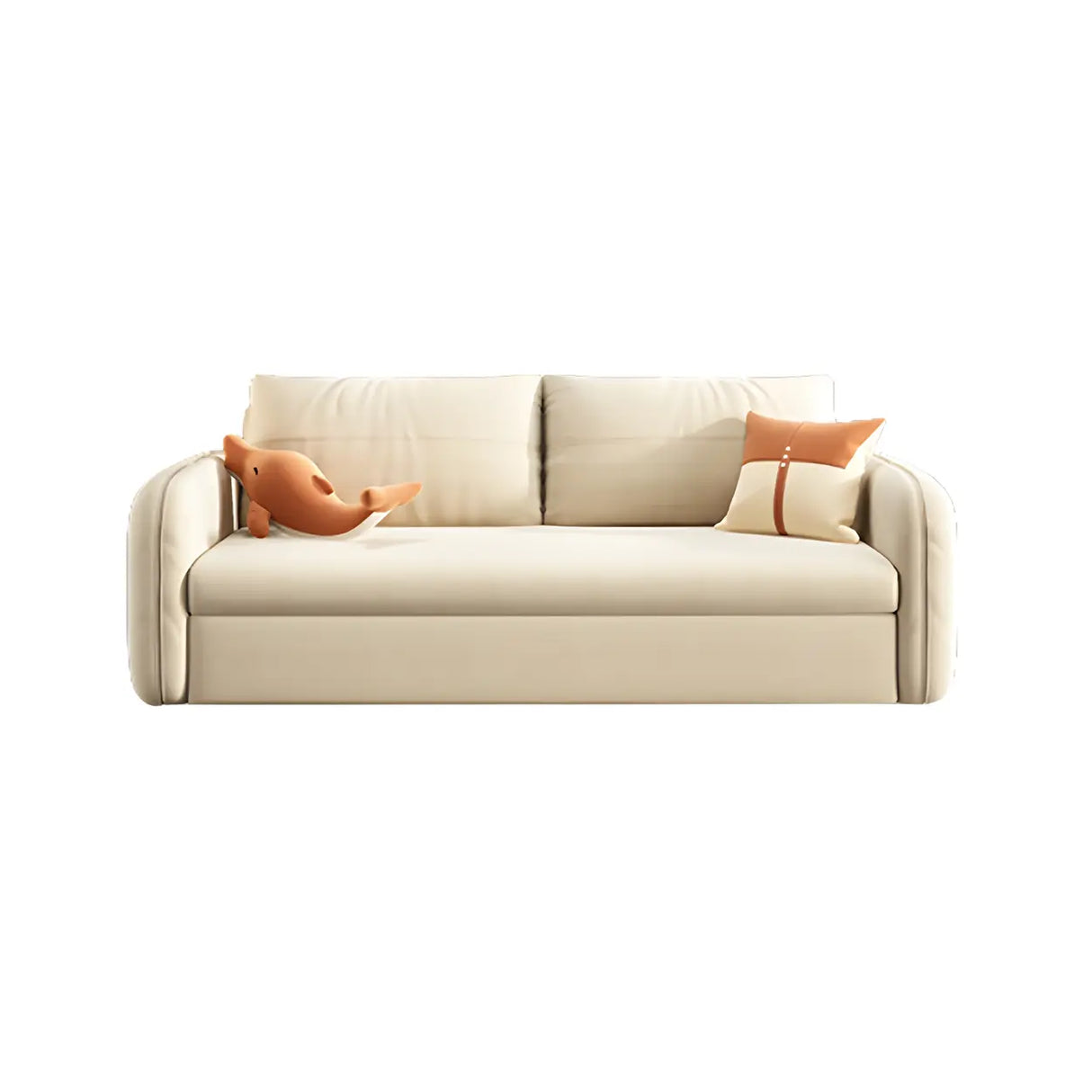 Yellow Velvet Square Arm Sleeper Sofa with Storage Image - 5
