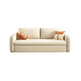 Yellow Velvet Square Arm Sleeper Sofa with Storage Image - 5