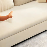 Yellow Velvet Square Arm Sleeper Sofa with Storage Image - 7