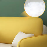 Yellow Water Resistant Loose Back Storage Sofa Bed Image - 6