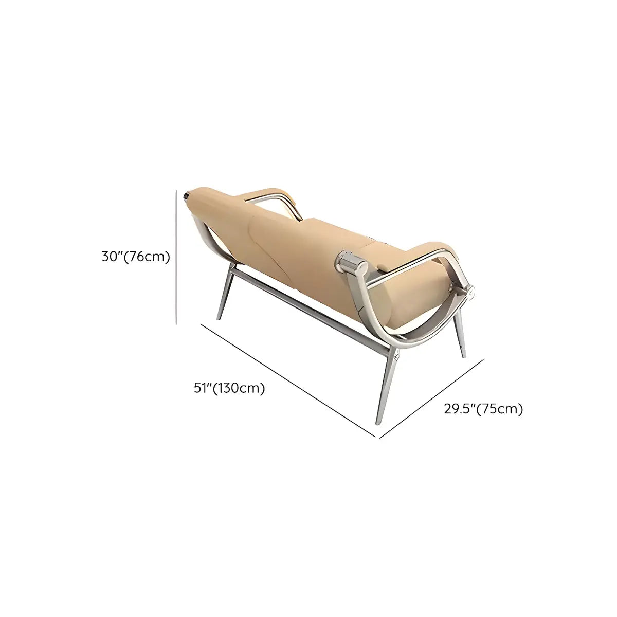 Yellow Waterproof Leather Upholstered Back 3-Seats Sofa Image - 14